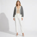 Stella | Damen Gestreifte Strickjacke Mit Langarm