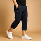 Garrett | Herren Lange Cargo Shorts Mit Seitlichen Pattentaschen