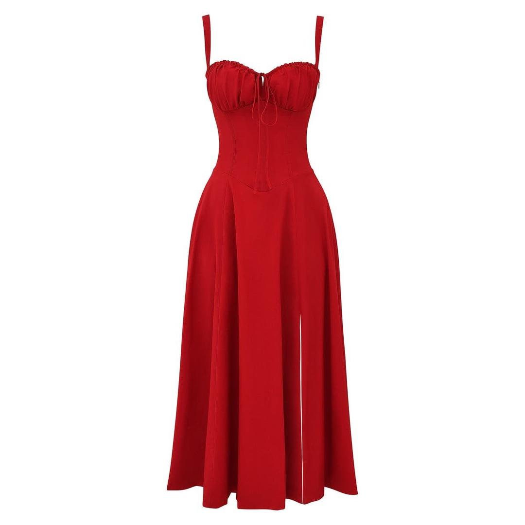 Anastasia | Blumen Corsagen Midi Kleid Mit Strukturierter Passform
