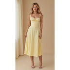 Anastasia | Blumen Corsagen Midi Kleid Mit Strukturierter Passform