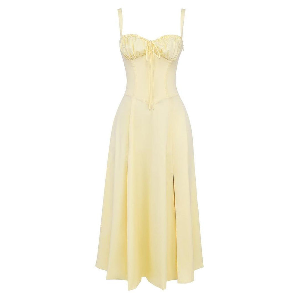 Anastasia | Blumen Corsagen Midi Kleid Mit Strukturierter Passform
