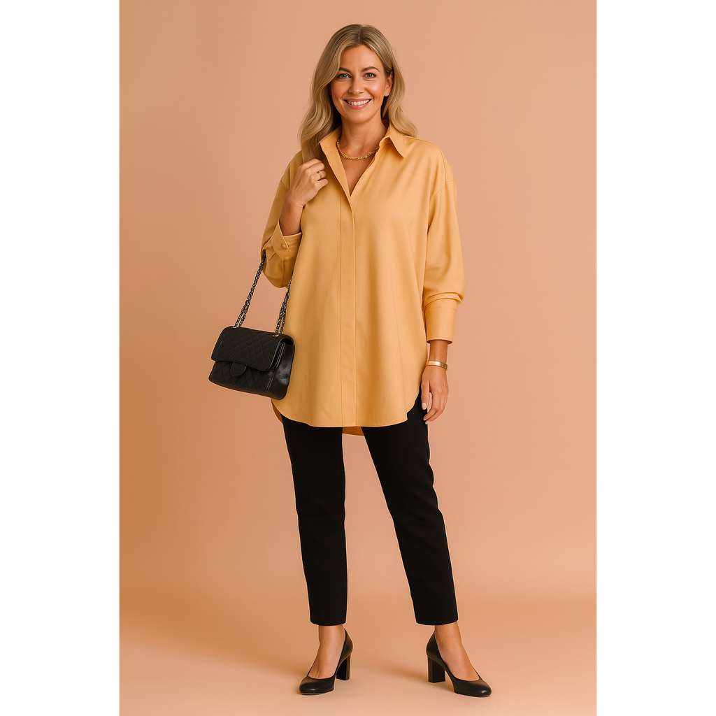 Adelaide | Damen Oversize Langarm Hemdbluse