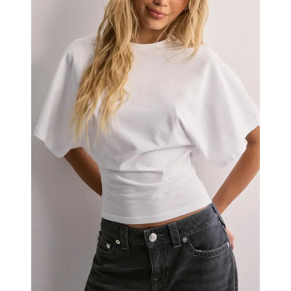 Callie | Damen Kurzarm T-Shirt Mit Ausgestellten Ärmeln