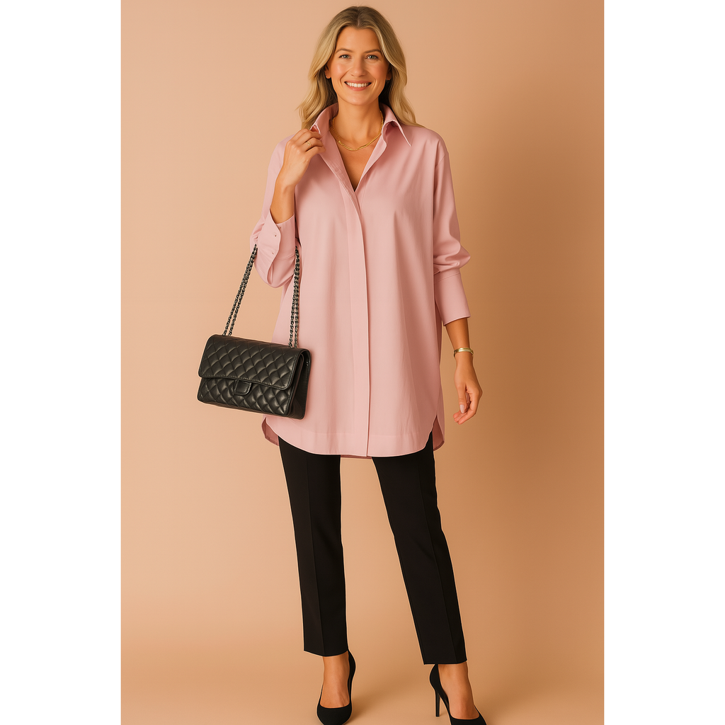 Adelaide | Damen Oversize Langarm Hemdbluse