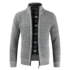 Caleb | Herren Strickpullover Mit Reißverschluss Und Stehkragen