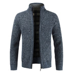 Caleb | Herren Strickpullover Mit Reißverschluss Und Stehkragen