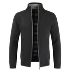 Caleb | Herren Strickpullover Mit Reißverschluss Und Stehkragen