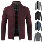 Caleb | Herren Strickpullover Mit Reißverschluss Und Stehkragen