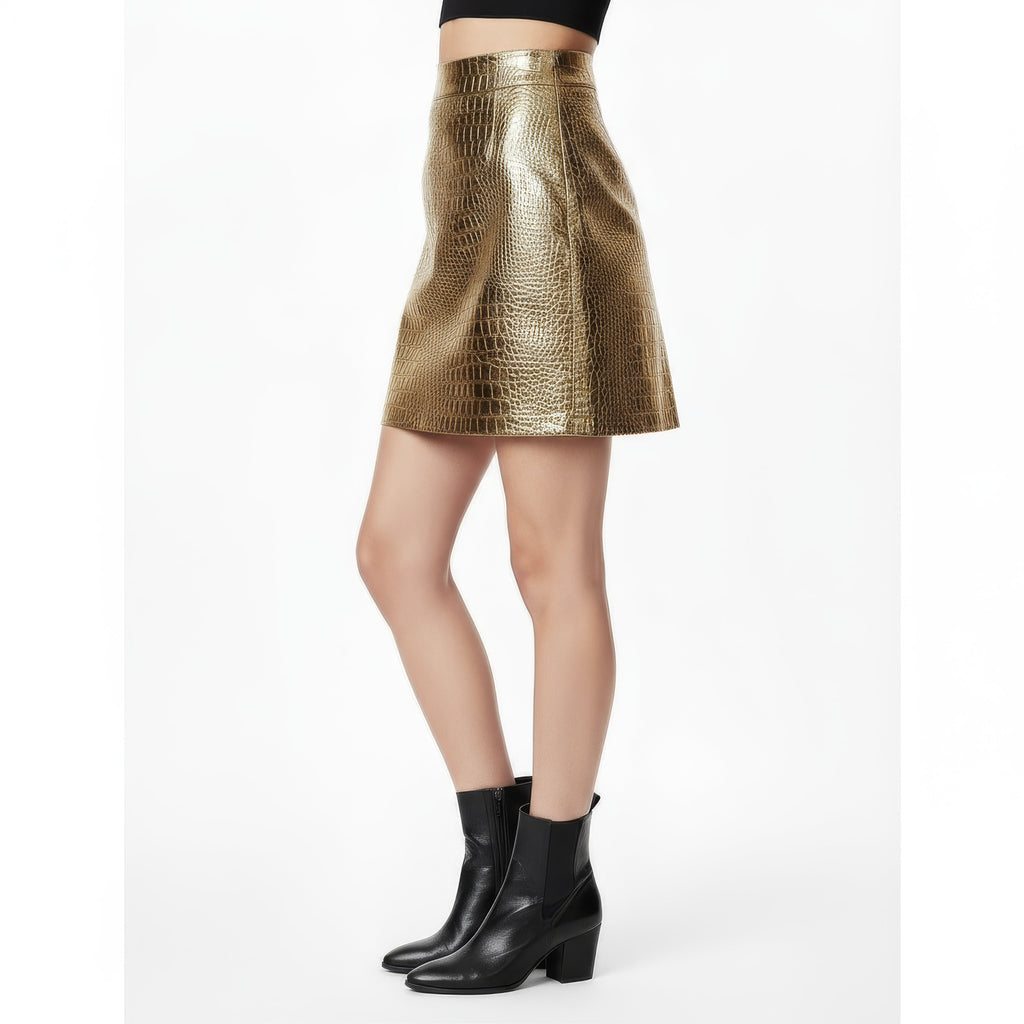 Rory | Damen High Rise A-Linien Minirock Mit Figurbetonter Passform