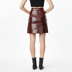 Rory | Damen High Rise A-Linien Minirock Mit Figurbetonter Passform