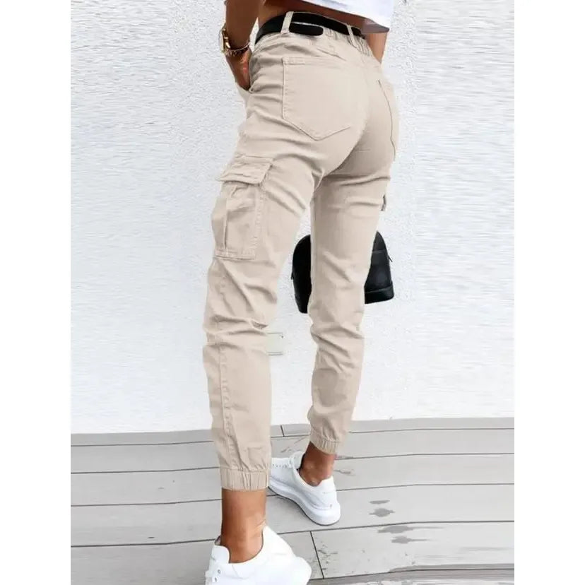 Kayla | Damen High Waist Cargo Hose Mit Pattentaschen