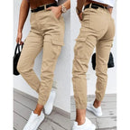 Kayla | Damen High Waist Cargo Hose Mit Pattentaschen