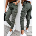 Kayla | Damen High Waist Cargo Hose Mit Pattentaschen