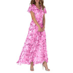 Isabelle | Damen Florales Maxi Hochzeitsgast Kleid