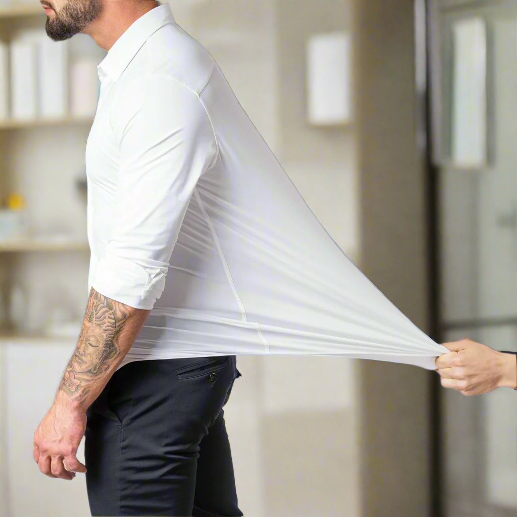 Zane | Herren Stretch Hemd Mit Klassischem Kragen Und Manschetten