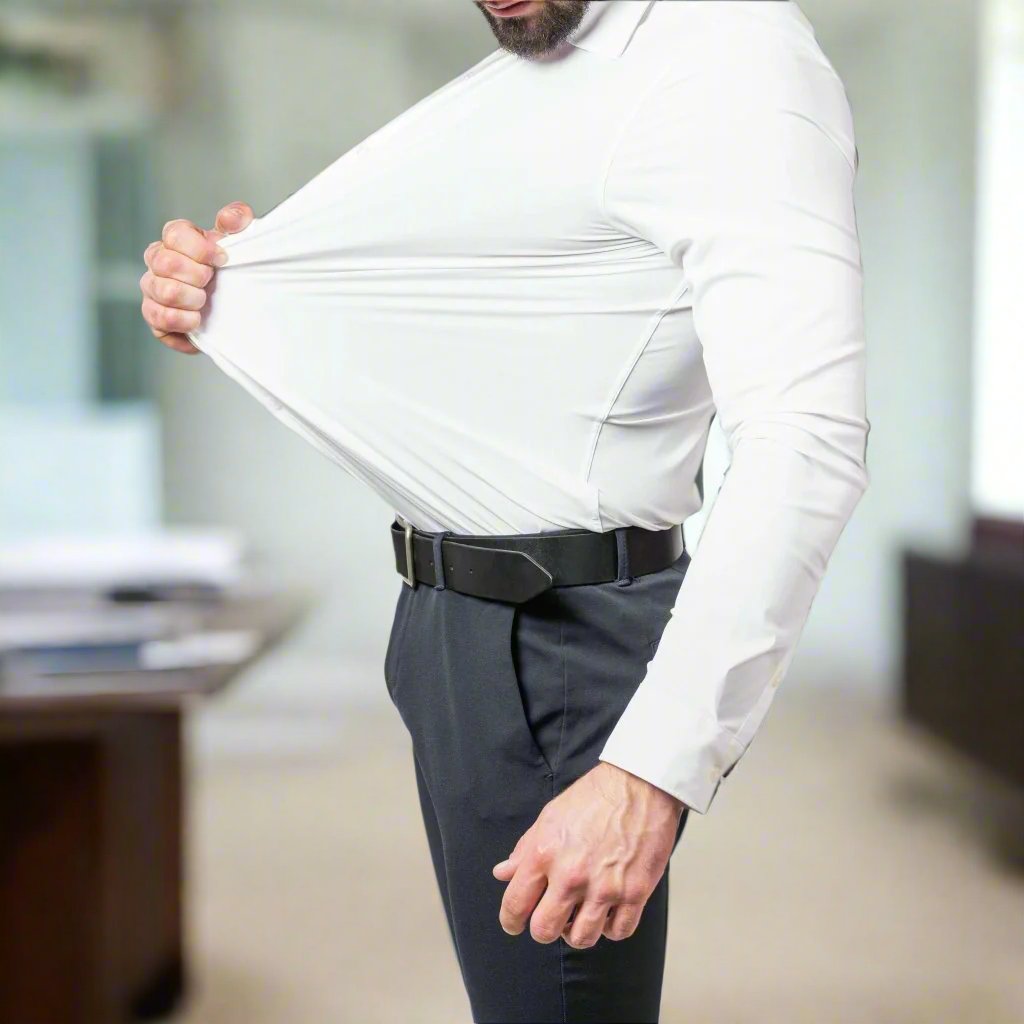Zane | Herren Stretch Hemd Mit Klassischem Kragen Und Manschetten