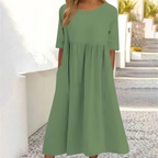 Theresa | Damen Midikleid Mit Halbärmeln