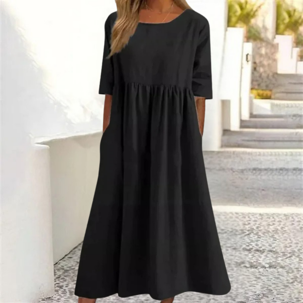 Theresa | Damen Midikleid Mit Halbärmeln