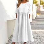 Theresa | Damen Midikleid Mit Halbärmeln