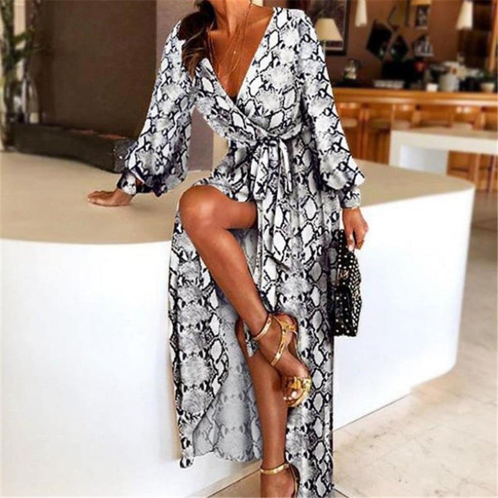 Brooke | Damen Boho Maxi Kleid Mit V-Ausschnitt