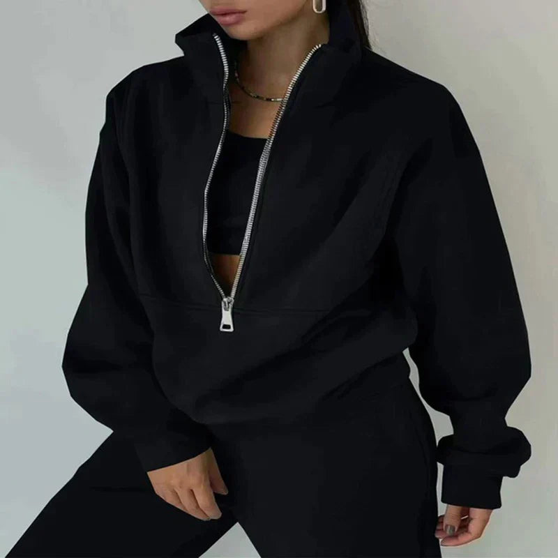Madeline | Zweiteiliges Set Mit Half-Zip Pullover Und Jogginghose
