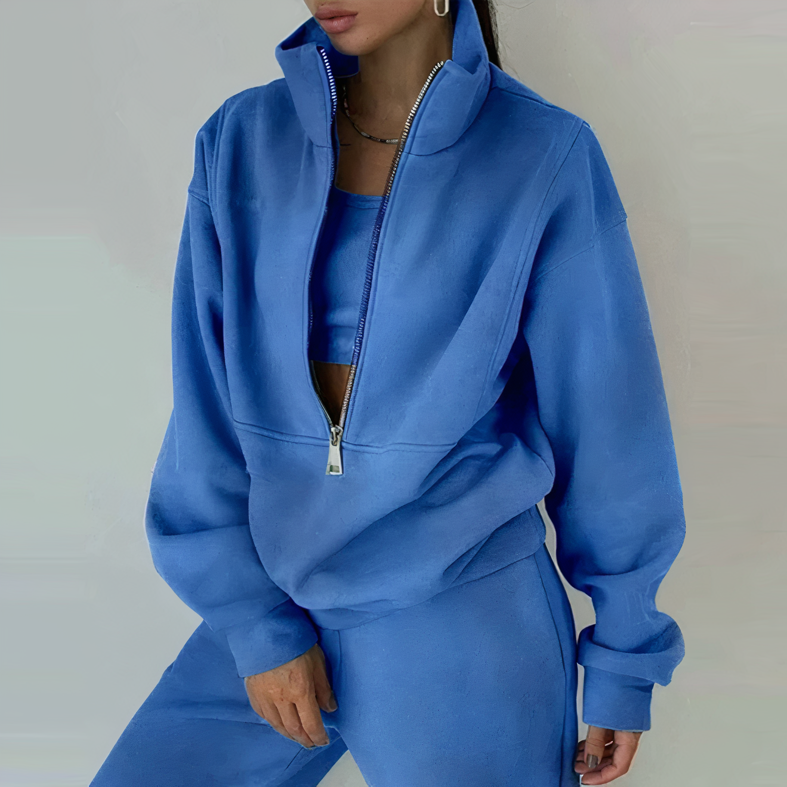 Madeline | Zweiteiliges Set Mit Half-Zip Pullover Und Jogginghose