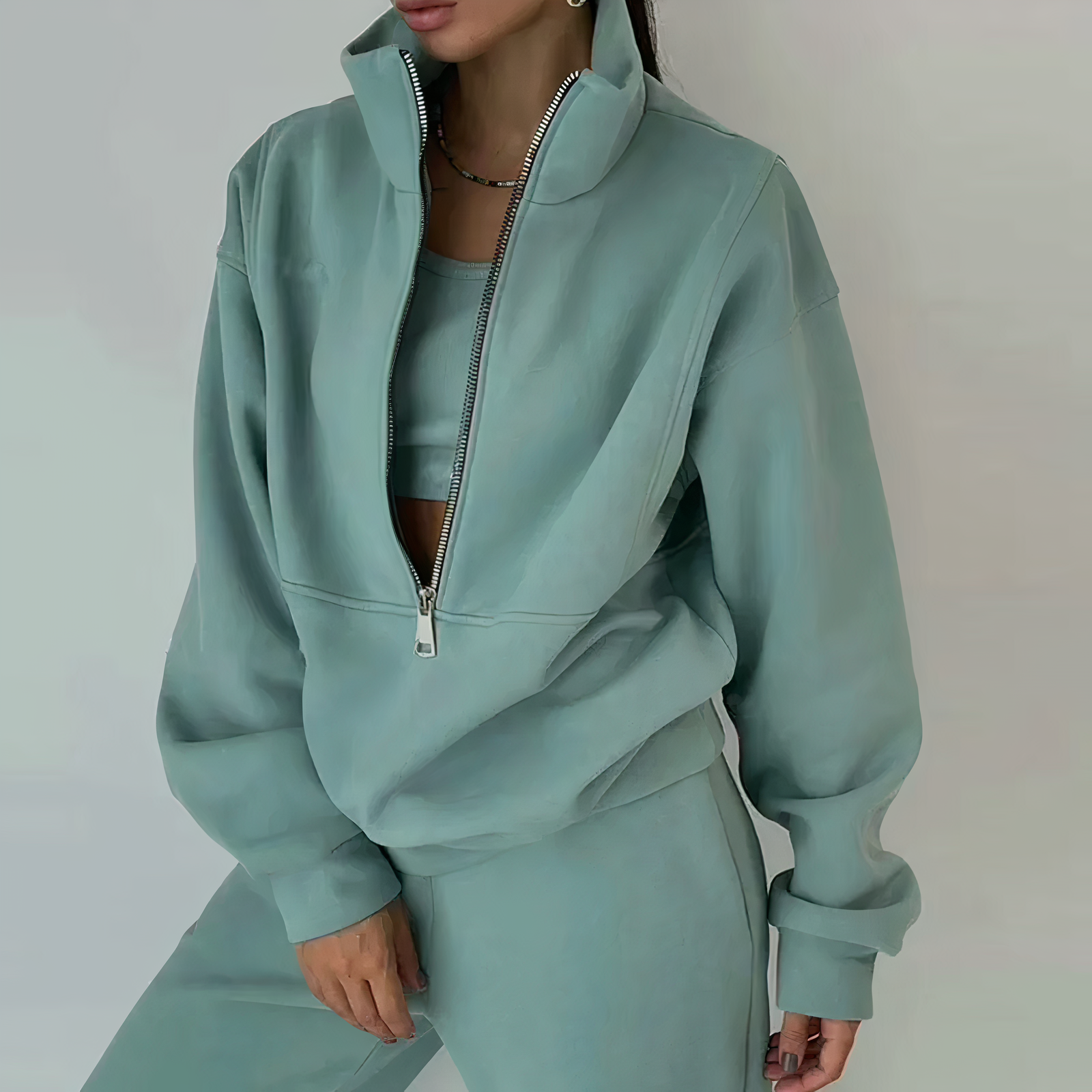 Madeline | Zweiteiliges Set Mit Half-Zip Pullover Und Jogginghose