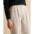 Quinn | Damen Hose Mit Hoher Taille Und Plissiertem Bein
