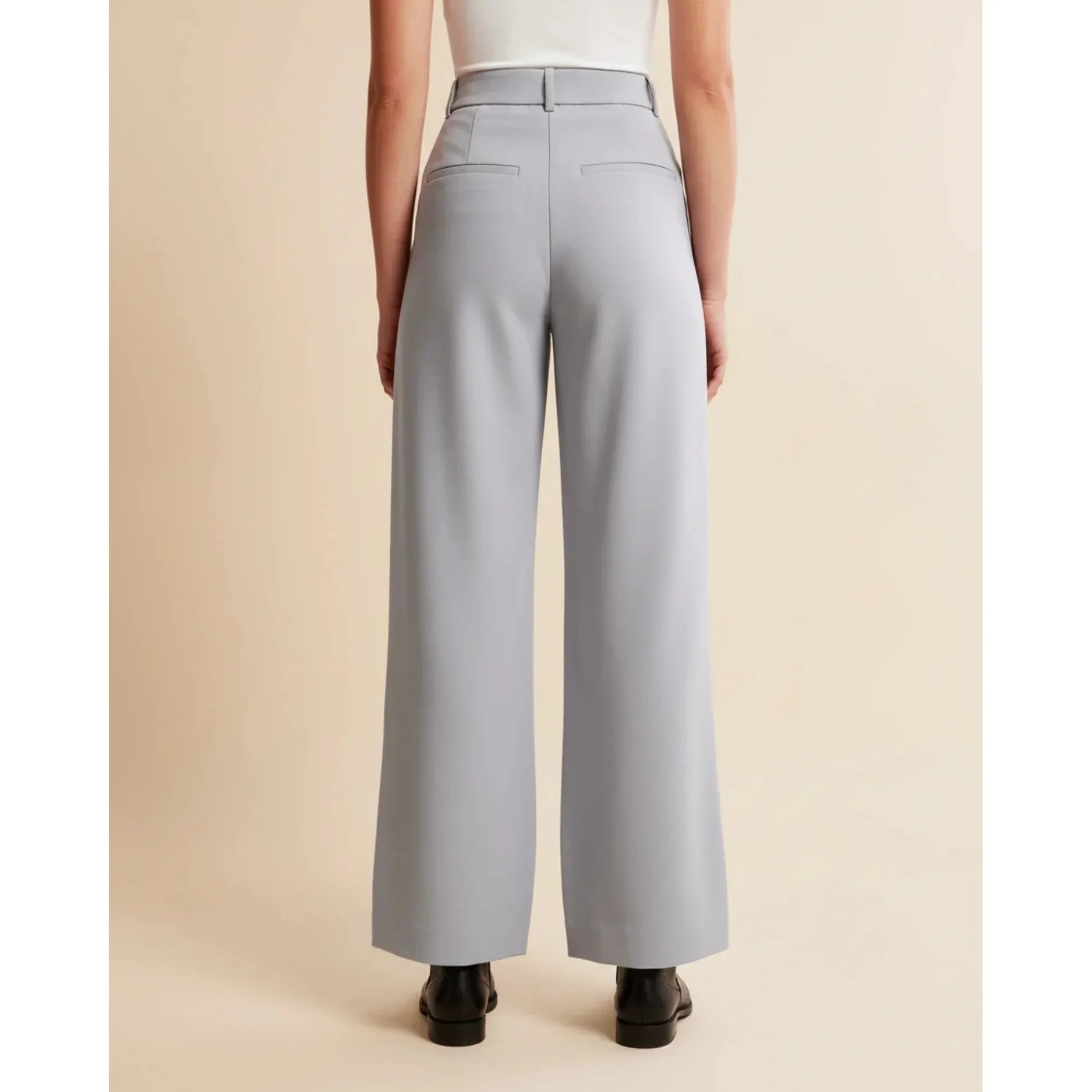 Quinn | Damen Hose Mit Hoher Taille Und Plissiertem Bein