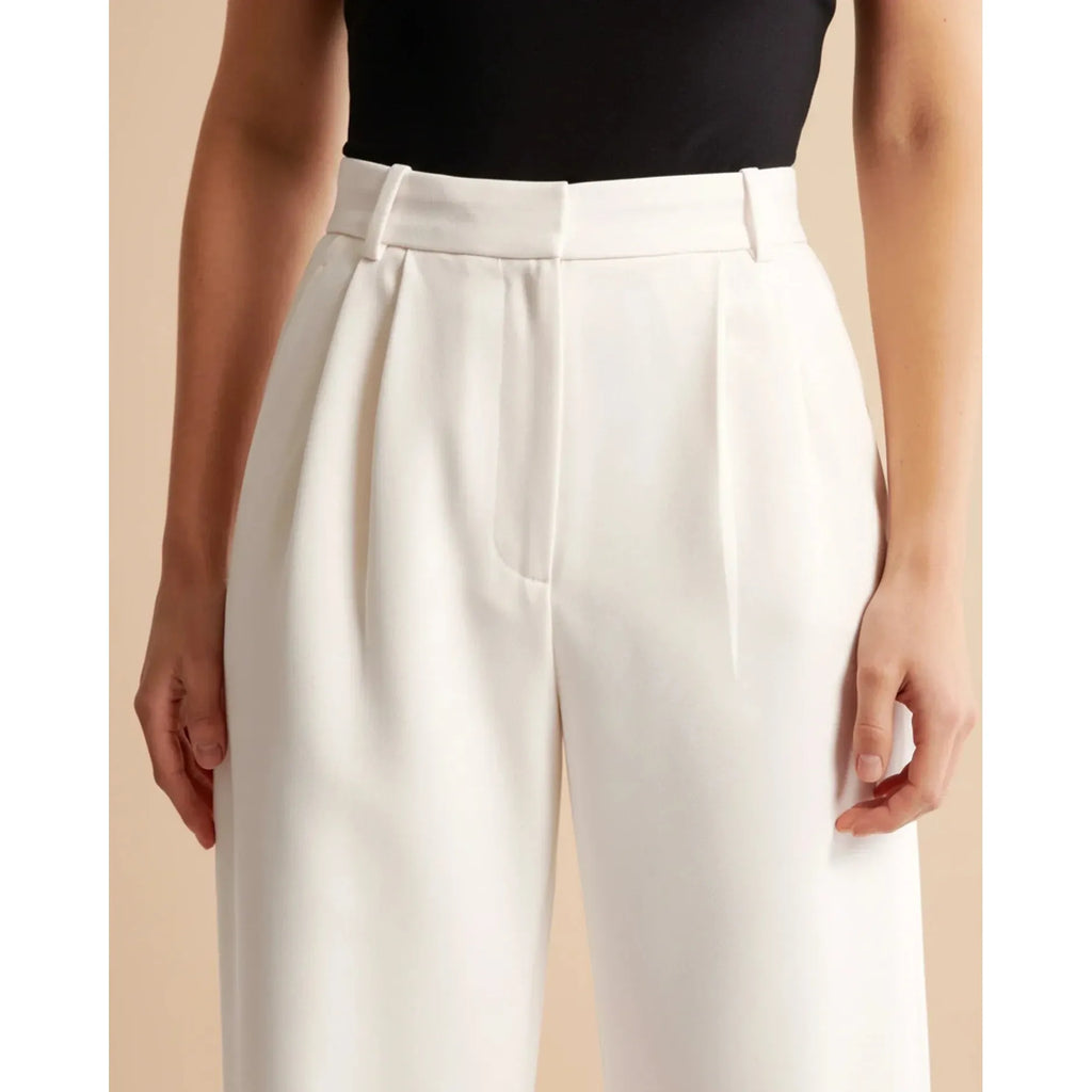 Quinn | Damen Hose Mit Hoher Taille Und Plissiertem Bein