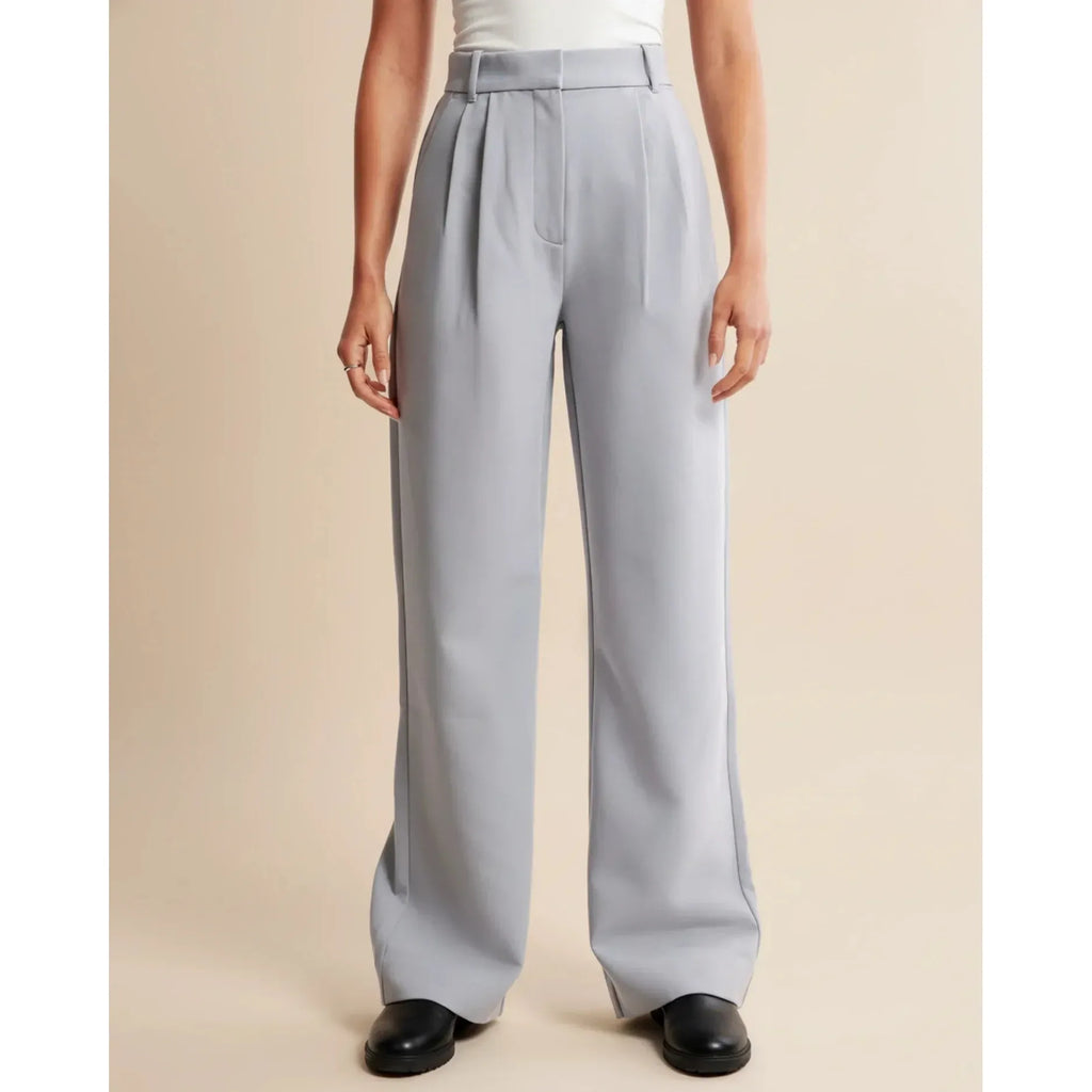 Quinn | Damen Hose Mit Hoher Taille Und Plissiertem Bein