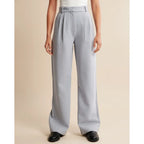 Quinn | Damen Hose Mit Hoher Taille Und Plissiertem Bein