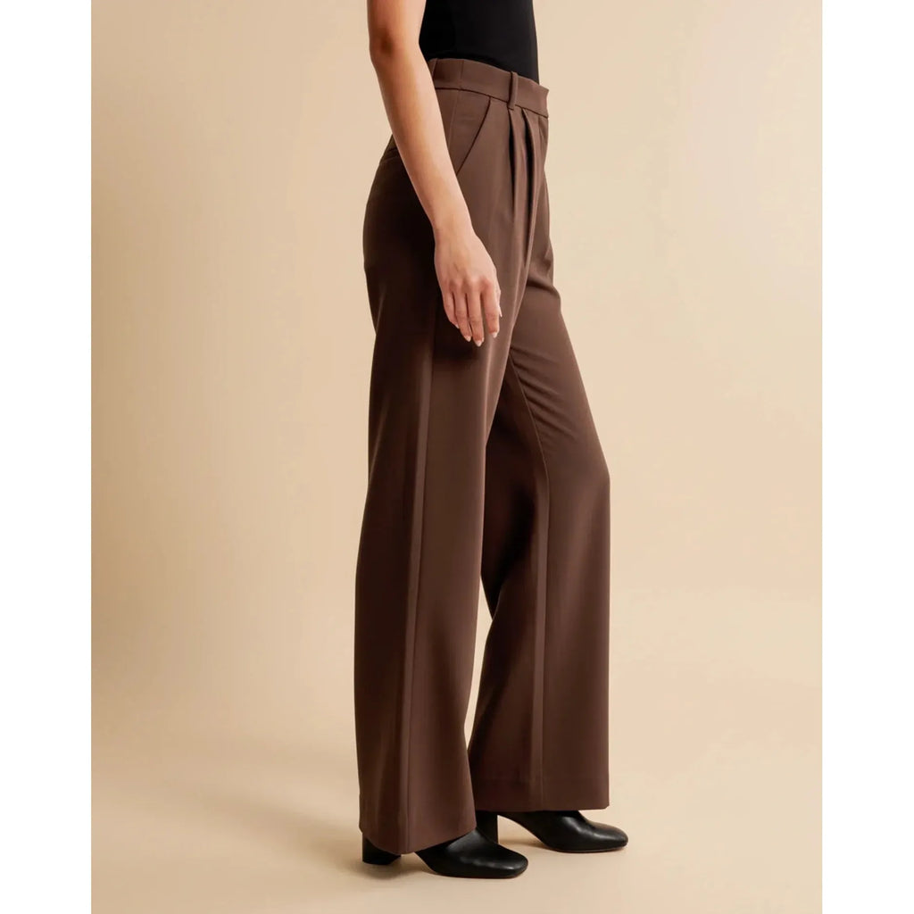Quinn | Damen Hose Mit Hoher Taille Und Plissiertem Bein