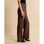 Quinn | Damen Hose Mit Hoher Taille Und Plissiertem Bein