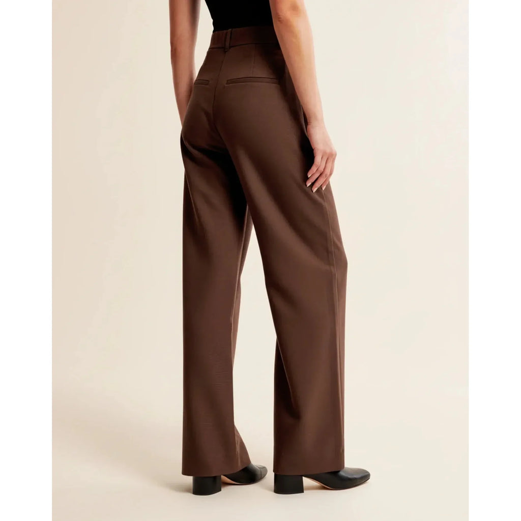 Quinn | Damen Hose Mit Hoher Taille Und Plissiertem Bein