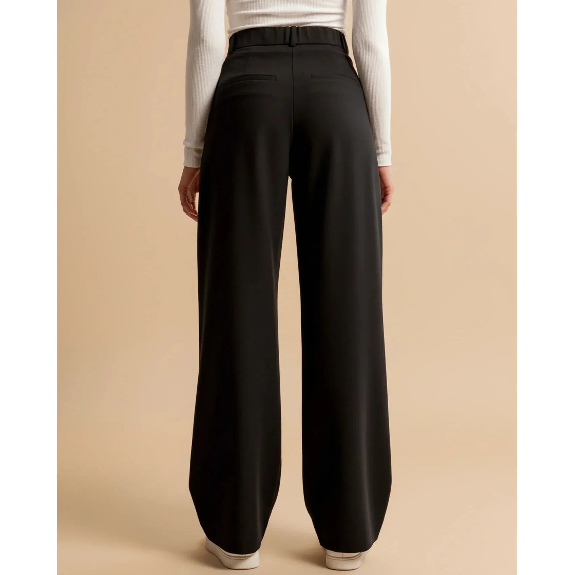 Quinn | Damen Hose Mit Hoher Taille Und Plissiertem Bein