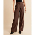 Quinn | Damen Hose Mit Hoher Taille Und Plissiertem Bein